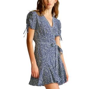 Polo Ralph Lauren 14 Dress Wrap Classic Preppy floral above knee mini adjustable